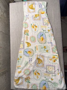 Paper Heart Ciao Bella Lemon Linen Blend Maxi Dress XS or S NWT
